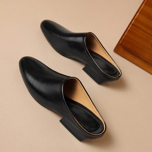 Light Luxury Sheepskin Closed Toe Slippers for Men and Women